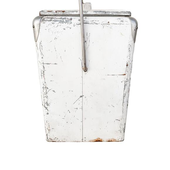 Vintage Original 7up Bottle Ice Chest Cooler with Tray & Drain Plug Collectible - Picture 4 of 7